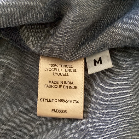 Women’s Cloth & Stone one shoulder denim color top - Picture 8 of 8